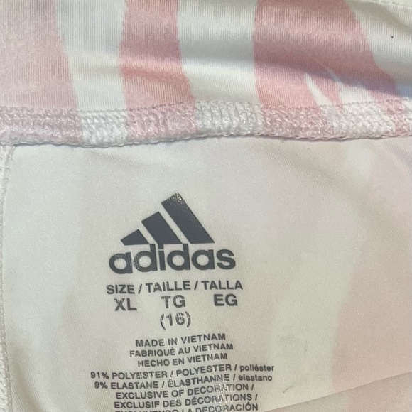 Adidas clear pink bike shorts  girls XL - Picture 2 of 3